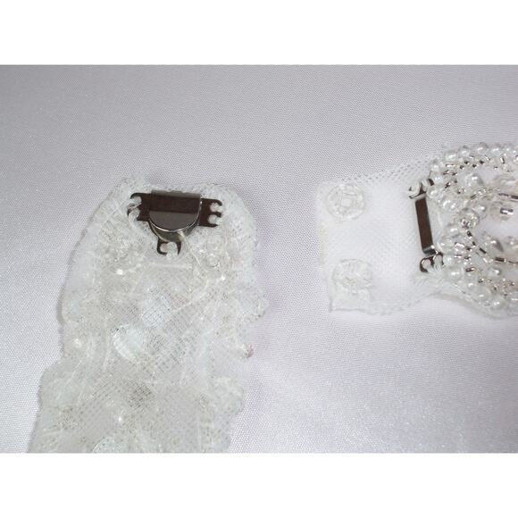 Beaded bridal belt, rhinestone bridal wedding dress belt bridal beaded sash - Picture 7 of 7